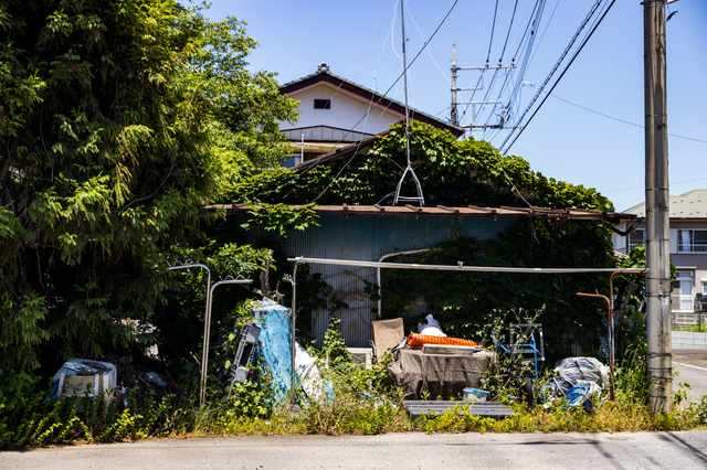 管理されず草木が生い茂った空き家